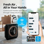 COWAY Air Purifier for Home Up to 1,575ft², App-Enabled Smart Technology, Compatible with Amazon Alexa, HEPA Filter for Smoke, Allergies, Odor, Auto Mode, Airmega AP-1512HHS Black