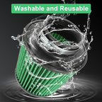 Cold Air Intake Filter High Performance Washable Filter Clamp-On Replacement Air Filter Flange Diameter 3inch/76mm Green