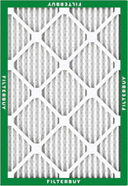Filterbuy 24x25x1 Air Filter MERV 8 Essential Dust & Allergy Defense (12-Pack), Electrostatic Pleated HVAC AC Furnace Filters Replacement, Made in USA (Actual Size: 23.88 x 24.88 x 0.75)