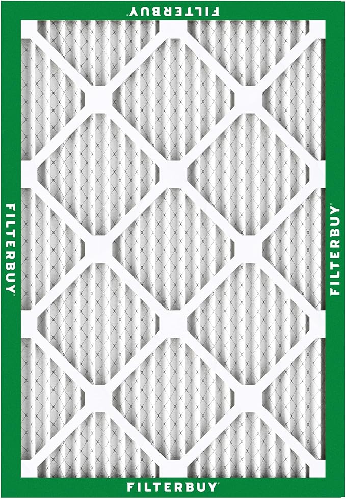 Filterbuy 16.5x21.5x1 Air Filter MERV 8 Essential Dust & Allergy Defense (6-Pack), Electrostatic Pleated HVAC AC Furnace Filters Replacement for Bryant and Carrier (Actual Size: 16.50 x 21.50 x 0.75)