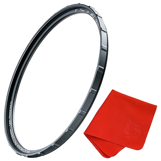 58mm X2 UV Filter for Camera Lenses - UV Protection Photography Filter with Lens Cloth - MRC8, Nanotec Coatings, Ultra-Slim, Traction Frame, Weather-Sealed by Breakthrough Photography