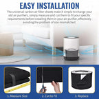 CFS – Pack of 1, Universal Cut to Fit Carbon Pre-Filter Pad Roll for Air Purifiers, Range Hood, Furnace Filters, & Air Conditioner Filters – Fresh Air for Indoor – Charcoal Air Filter Sheet – 6"x48"