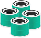 Core 300 Toxin Absorber Replacement Filter for LEVOIT Core 300, Core 300S and Core 300-P Air Purifier, 3-in-1 H13 True HEPA Filter Replacement, Compared to Part # Core 300-RF-TX, 4 Pack, Green