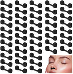 50Pcs Nose Plug Filter, Disposable Nose Filter Sponge Dust Filters for Allergies and Dust for Women Men Sunless Spray Tanning Outdoor DustConstruction Areas (Black)