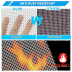 Stainless Steel Mesh Screen 8Mesh 304, 15.7" x 147" (40x375cm) Metal Mesh Screen, Rust Free Fine Wire Mesh Roll, Easy to Cur for Vent Mesh, Window Screen, Filters, Cage, Garden Covers