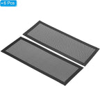 PATIKIL 4"x10" Magnetic Vent Cover, 6 Pack Floor Wall Air Registers Cover Strong Magnet Vent Screen Mesh for Blocking Hair Dust Debris, Black