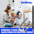 Holikme Dryer Vent Cleaner Kit 2 Pieces - Upgraded Dryer Lint Screens Cleaner Brush Part,Compatible with Most Vacuum Cleaner,Vacuum Hose Attachment & Refrigerator Coil Brush,Quickly Lint Remove,Gray
