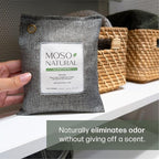 Moso Natural Air Purifying Bag 200g (5 Pack) HGTV Editor's Pick | Premium Bamboo Charcoal Odor Absorber for Home & Car | Closet Odor Eliminator & Car Air Freshener | Long Lasting Charcoal Bags