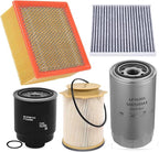 6.7 Cummins Diesel Filters Kit Compatible with 2013-2018 Ram 2500 3500 4500 5500 6.7L Cummins Diesel Oil Fue Engine Cabin Air Separator Filtration 5083285AA 53034051AB 68406048AA 68157291AA 68197867AA