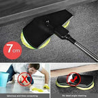 Cordless Electric Mop, 35dB Quiet Floor Cleaner with Dual Motor, Lightweight Spin Scrubber for Hardwood Tile Marble, Adjustable Handle, Rechargeable Polisher, Washable Pads，4 PCS Cleaning Cloths