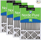 Nordic Pure 16x25x5 (Actual Size: 15 3/4 x 24 3/4 x 4 3/8) Honeywell Replacement Air Filters MERV 13 Plus Carbon 4 Pack