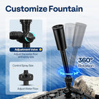 VIVOHOME All-in-One Pond Filter Fountain System Kits, 260 GPH Submersible Water Pump for Ponds up to 790 Gallons
