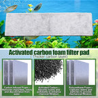 Pangda 24 Pcs Carbon Filter Foam Pads and Foam Filters Compatible with U4 Range of Internal Underwater Sponge Aquarium Underwater Filter Accessories for Internal Replacement Aquarium Fish Tank