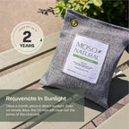 Moso Natural Air Purifying Bag 200g (2 Pack) HGTV Editor's Pick | Premium Bamboo Charcoal Odor Absorber for Home & Car | Closet Odor Eliminator & Car Air Freshener | Long Lasting Charcoal Bags