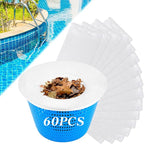 60 Pack Pool Skimmer Socks, Pool Filter Socks for Skimmer Baskets, Ultra-Fine Mesh Skimmer Sock Cleans Debris and Leaves for In-Ground and Above Ground Pools