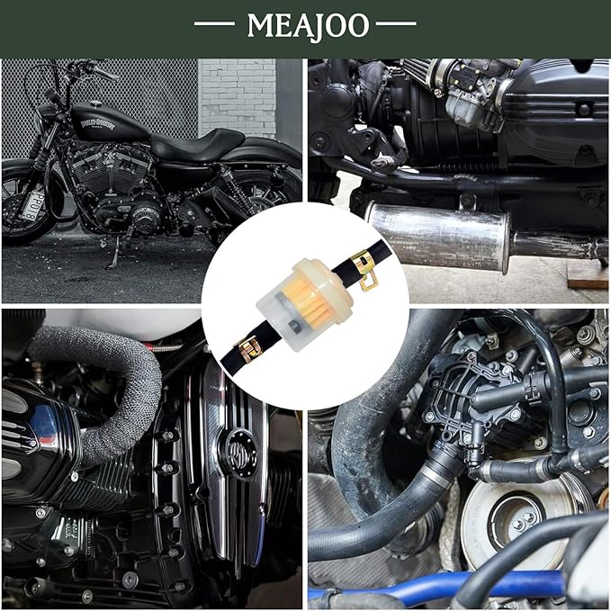 6PCS 1/4" 6mm-7mm Gas Inline Fuel Filter, with magnet, Fit for ATV Scooter Moped Go Kart Dirt Bikes Snowblower Motorcycle Lawnmower Taotao Small Tractors Snowmobiles Garden Tillers Generators
