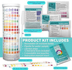 22 in 1 Drinking Water Test Kit 130 Strips - Well, Tap, Home, Swimming Pool, Hot Tub Testing Strip for Flouride, Lead, Hardness, Chlorine, Iron, Copper & More