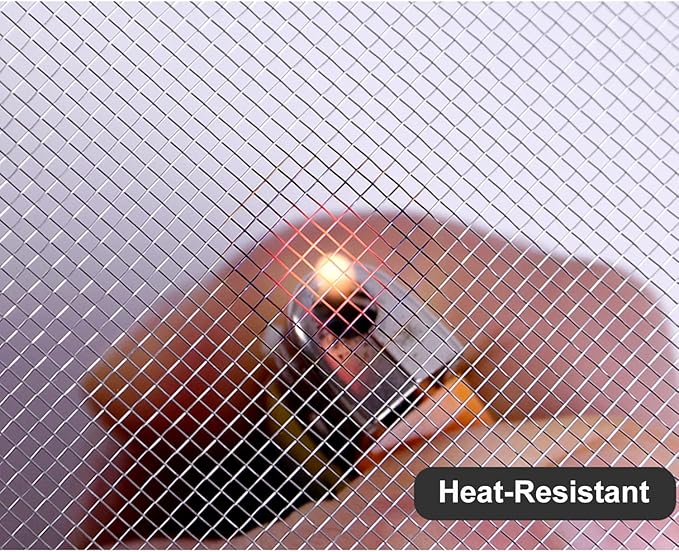 Stainless Steel Woven Wire Mesh Stainless Steel Wire Metal Mesh Sheets, 8 Mesh Steel Woven Mesh Rodent Proof Garden Insect Screen Heat-Resistant Metal Filter Screen Sheet (Silver 1