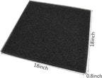 Aquarium Filter Bio Sponge Pad, Foam Sponges Filter Media, Cut fit it Filter Accessories for Fish Tanks and Ponds (18"x18"x0.8" (20PPI) 1 Pack)