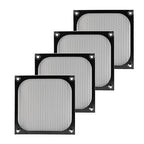 Silverstone Technology FF126 Pack of Four (4) 120mm All-Stainless Steel Filter kit, SST-FF126B