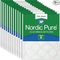 Nordic Pure 18x20x1 (Actual Size: 17 1/2 x 19 1/2 x 3/4) Poly Green MERV 6 AC Furnace Air Filters – Reduces Dust, Pollen, Pet Dander & Allergens – 12-Pack