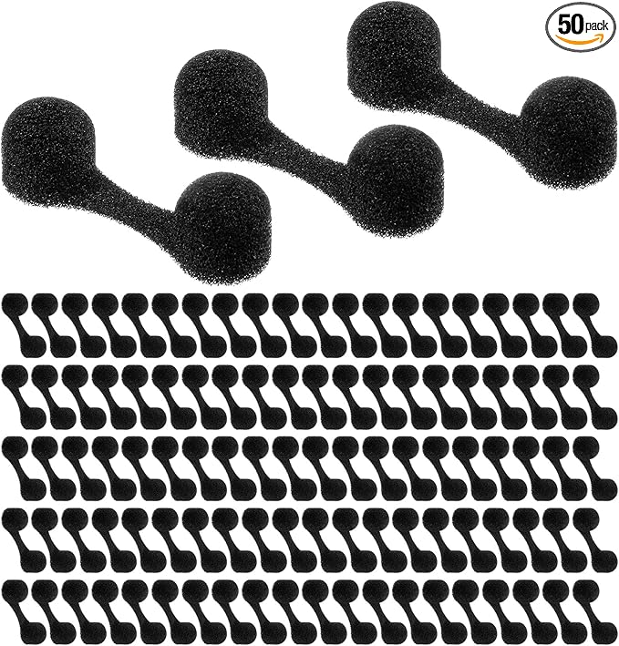 100Pcs Nasal Filters, Nose Plugs for Dust, Disposable Soft Sponge Nostril Filters for Allergies, Construction & Outdoor Activities, Black