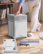 Air Purifiers for Home Large Room Bedroom up to 3600 Sq Ft PM 2.5 Display Air Quality Sensor True HEPA Air Filter for Fur Odor Smoke with Three-Sided Air Inlet, Gray, PB6866, 1 Pack