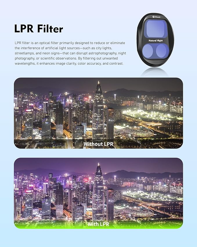 ND1000 Filter for DJI Mavic 4 Pro, 10-Stop Super Neutral Density Filter, Enables Long Exposure for Daytime Time-Lapse, Smooth Water Flow & Motion Blur Effect