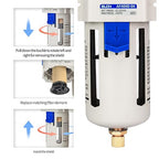 BLCH 1/2" NPT Air Line Dryer - Air Dryer for Compressor,Compressed Air Dryer Air Drying System AF4000-04 Manual Drain Poly Bowl 0-160 PSI 5μm