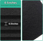 Lubise 8 Pcs 0.5in Charcoal Filters Compatible with Van Ness Cat Litter Box, 4.5 x 6.5Inch Replacement Activated Carbon Premium Odor Filters for Pureness F6 Zeloite Air Filter, Black