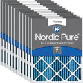 Nordic Pure 16x25x1 (Actual Size: 15 1/2 x 24 1/2 x 3/4) Pleated MERV 7 Air Filters 12 Pack