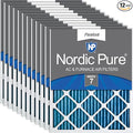 Nordic Pure 18x20x1 (Actual Size: 17 1/2 x 19 1/2 x 3/4) Pleated MERV 7 Air Filters 12 Pack