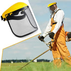 Amylove 8 Pcs Safety Face Shield with Mesh Weed Whacking Face Shield Masks Chainsaw Gardening Weed Mover Protection (Yellow)