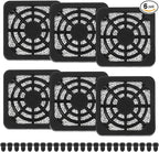 PATIKIL 40mm Fan Filter Grill, 6 Pcs Plastic Ventilation Dustproof Grill Covers Cooling Ventilator with Screws for Industry Workshop Computer Case Refrigerators Air Conditioning, Black