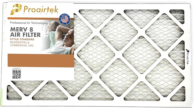 Proairtek AF14251M08SWH Model 14x25x1 Pack of 6 Air Filters, MERV 8; Ideal for Anyone Wanting Clean, Crisp Air in Their Home