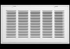 HVAC Premium 20" X 6 Steel Return Air Filter Grille for 1" Filter - Fixed Hinged - Ceiling Recommended - HVAC Duct Cover - Flat Stamped Face - White [Outer Dimensions: 22 5/8" X 8 5/8"]