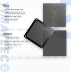 120mm Fan Filter PC Dust Filter Computer Fan Grills Dust Mesh Magnetic Frame PC Case Cover Dustproof PVC 50 Mesh(PVC, Gentleman Aesthetic, 120 * 120mm, 2pcs, Black)