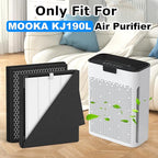 3 Pack KJ190L Filter Replacement Compatible with MOOKA KJ190L Air Purifier for Large Room, 3 Stage Filtration for Pollen Dust, 3 High-Efficiency Filters & 6 Washable PreFilters