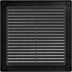 Vent Systems 6" x 6" (Opening Dimensions) Black Plastic Soffit Vent Cover - Durable Flat Square Air Vent Grille with Mesh Screen - Weather Ventilation Grill Wall & Ceiling Indoor & Outdoor