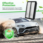 Engine+Cabin Air Filters Fit for 2018-2023 Hyundai Kona 1.6L 2.0L, 2020-2025 2026 Kia Soul 1.6L Engine Air Filter Replacement Automotive Accessories 97133-D1000 28113-F2000