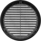 Vent Systems 6" Inch (Opening Dimensions) - Pack of 50 - Black Soffit Vent Cover - Plastic Round Air Vent Grille - Built-in Mesh Screen - HVAC Register Louver for Bathroom, Home, Kitchen