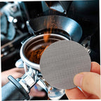 Luxshiny Espresso Machine Filter Double Cup Mesh Screen Stainless Steel Coffee Strainer for Filter Coffee Maker Easy to Cle
