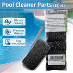 12 Packs Aquarium Fish Tank Filter Sponge, for Polaris Pool Cleaner Parts & Sweep Hose Tail Scrubbers Replacement, Fits 180 280 360 380 480 3900 Models