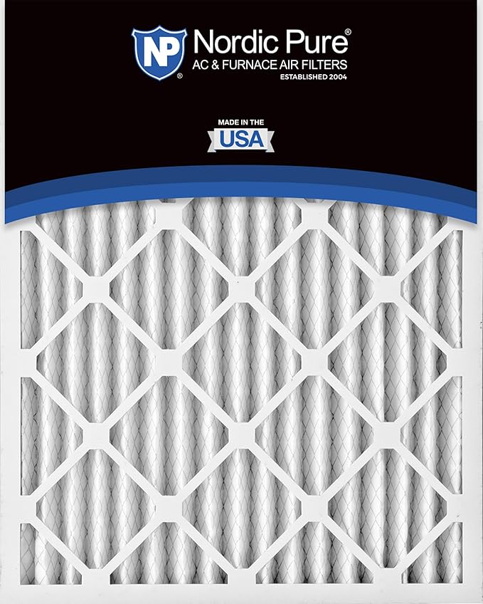 Nordic Pure 25x25x2 (Actual Size: 24 1/2 x 24 1/2 x 1 3/4) Pleated MERV 14 Air Filters 3 Pack