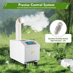 Ultrasonic Industrial Agricultural Humidifer Commercial Humidifier for Plants Large Volume (3kg/H) Automatic Ultrasonic Mist Maker 160M³/H Airflow for Warehouse Greenhouse Garden