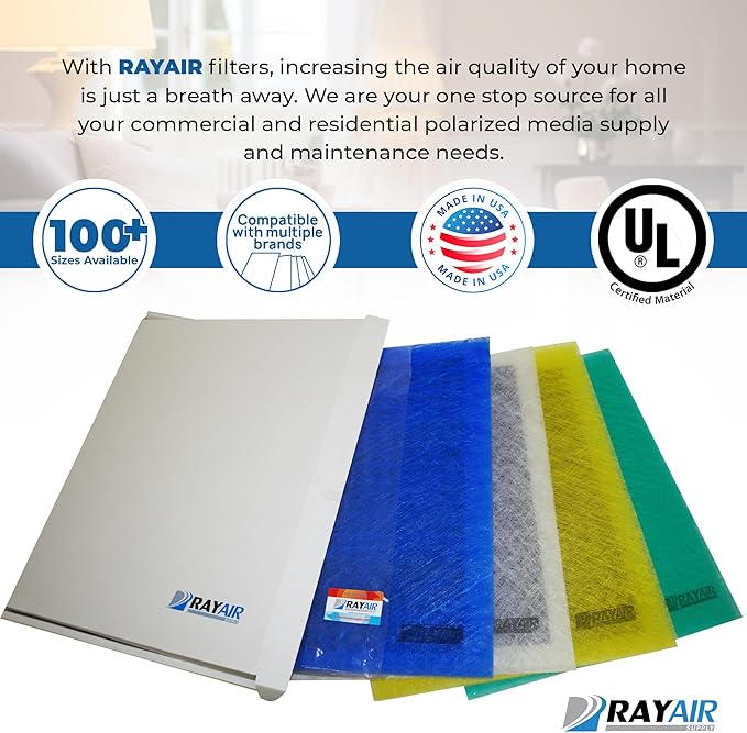 RAYAIR SUPPLY 16.5 x 21.625 Replacement Filter Pads Compatible with Dynamic Air Cleaner (3 Pack) (16 1/2 x 21 5/8)