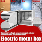 Electrical Box 20 x 12 x 10 Inch Indoor Outdoor Electrical Enclosure Box Steel Junction Box Wall Mounted Universal Electrical Project Box with Safety Locks and Mounting Plates