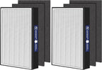 A2 Filter Replacement for 3M Filtrete Room A2 Models FAP-C02-A2 FAP-C03-A2 FAP-T03-A2, 2 Post-Filters + 4 Carbon pre-Filters, Part No.1150101