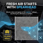 Spearhead Odor Defense Breathe Easy Cabin Filter | Fits Altima, Maxima, Murano, Sentra, FX35, FX45, G35, Eclipse Cross, Lancer, Outlander | Up to 25% Longer Lasting w/Activated Carbon (BE-140)