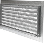 Repa Market 20" x 8" Inch (Inner Dimensions) Galvanized Steel Black Soffit Air Vent Cover - Louvered Square Gable Vent with Mesh Screen - Exhaust/Intake Ventilation Grill - Outdoor Metal Duct Grate
